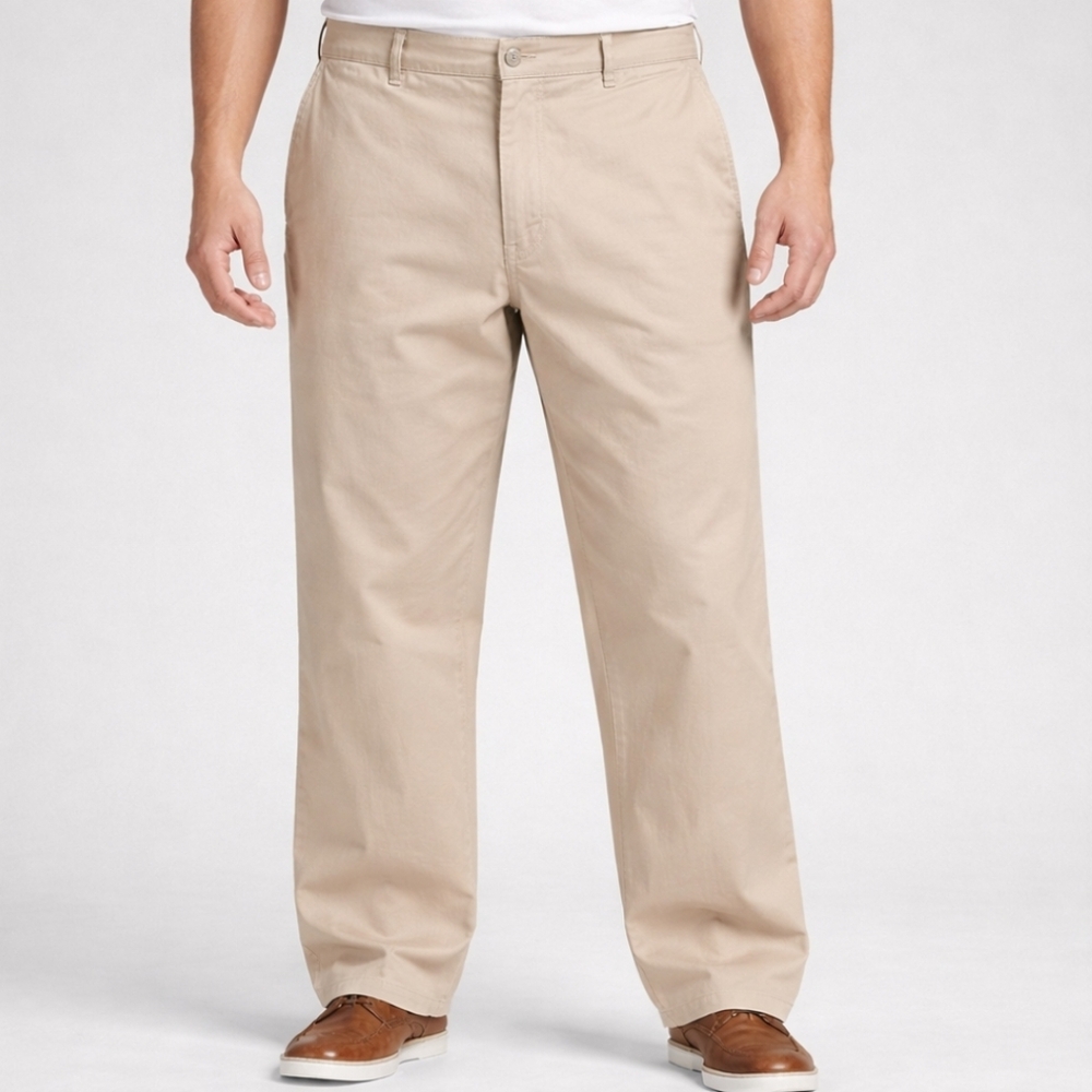 Calvin Klein Men 38x30 Chino Pants Khaki Tan Straight Leg Business Casual